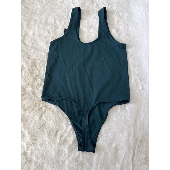 Maidenform size Large Smoothing Seamless Bodysuit Green Thong - Picture 4 of 5